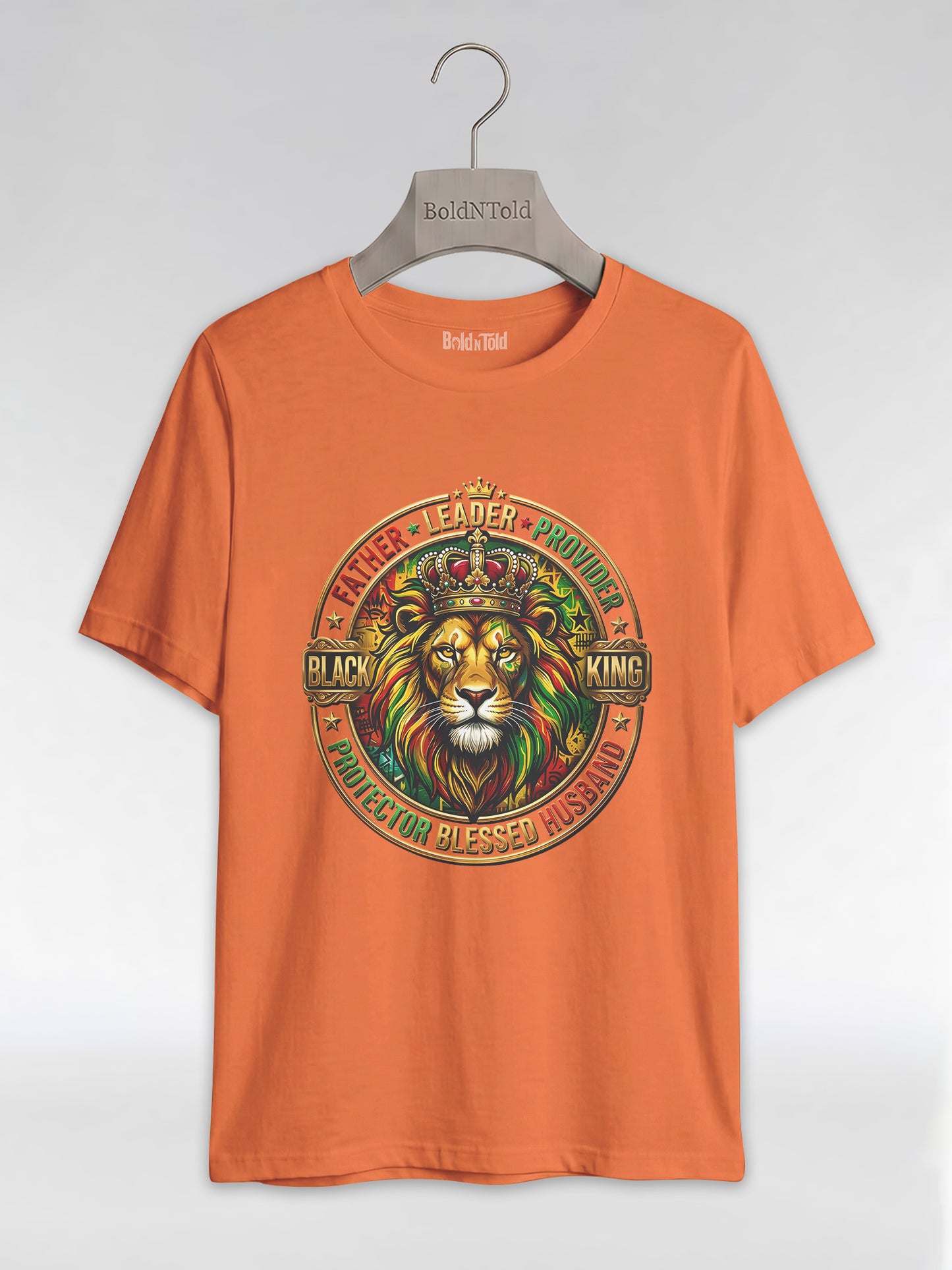 The Royal Patriarch: Proud Black Dad & Husband Graphic T-Shirt - BoldnTold