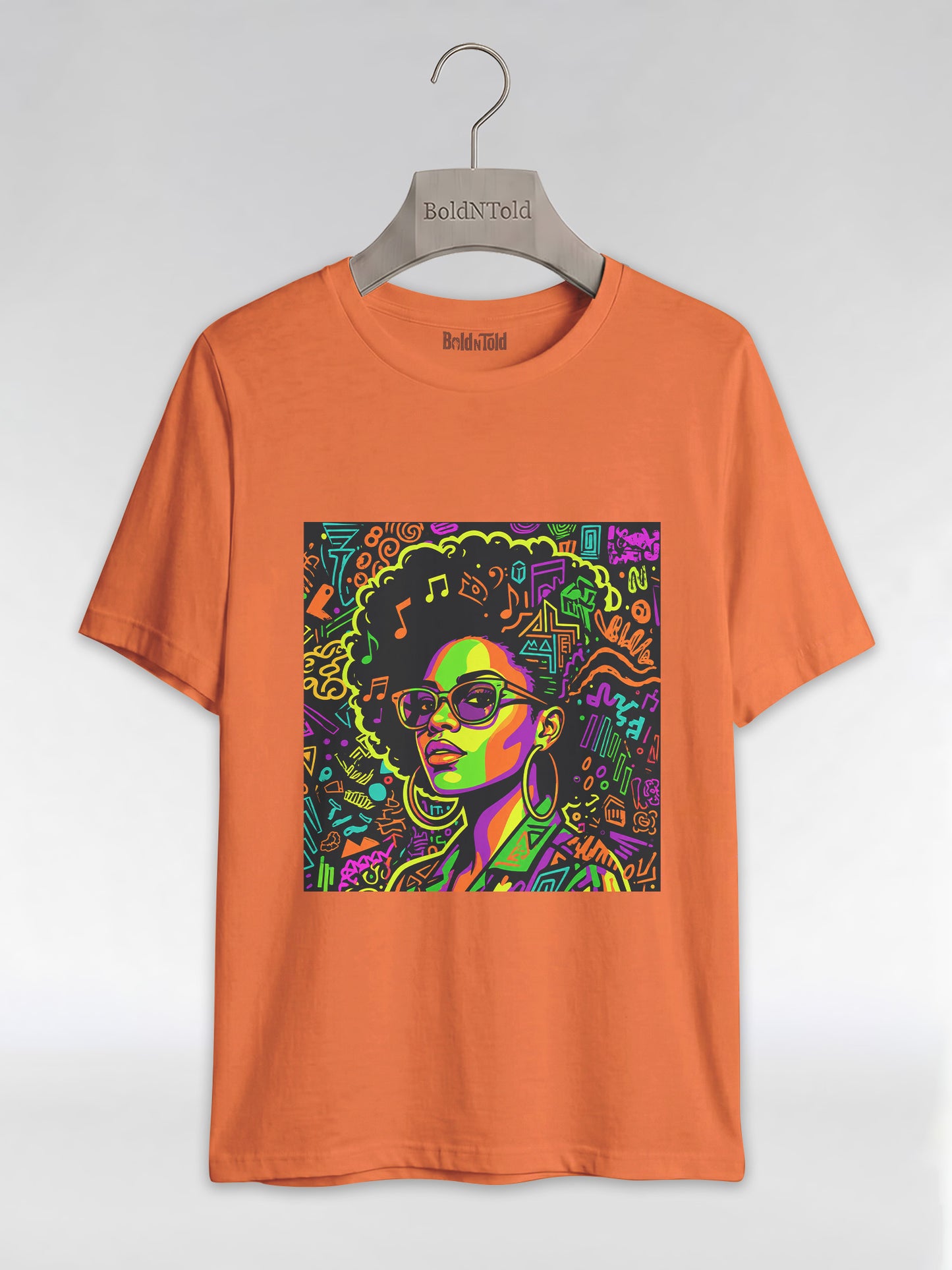 Black Girl Magic: Musical Neon Pop Art Graphic T-Shirt - BoldnTold
