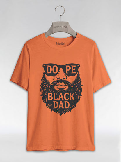 Dope Black Dad: The Bearded King Graphic T-Shirt - BoldnTold
