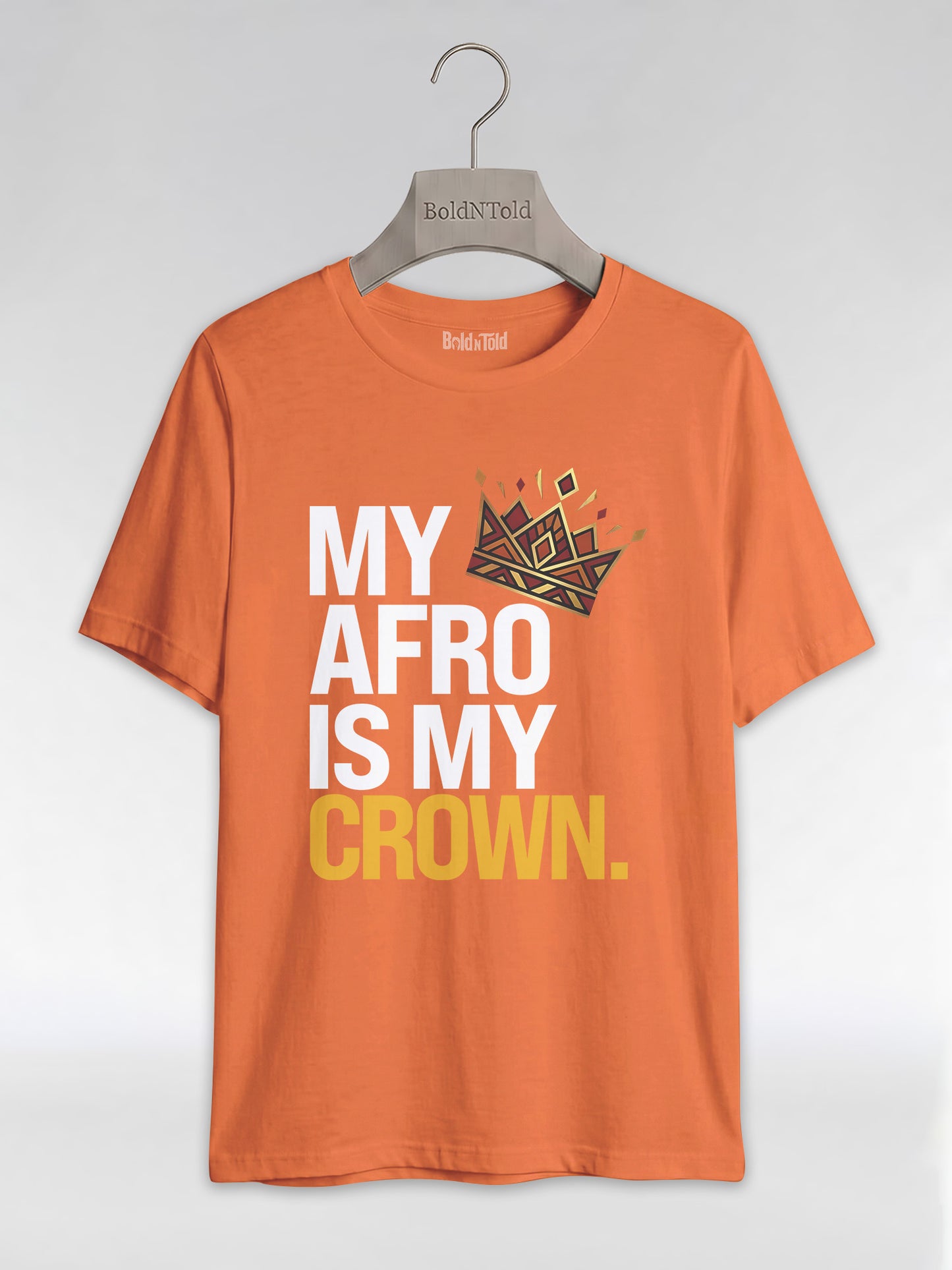 My Afro Is My Crown: Tribal Crown Black Queen Graphic T-Shirt - BoldnTold