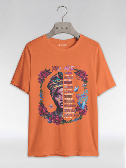 You Are Enough: Black Woman Christian Affirmations Graphic T-Shirt - BoldnTold