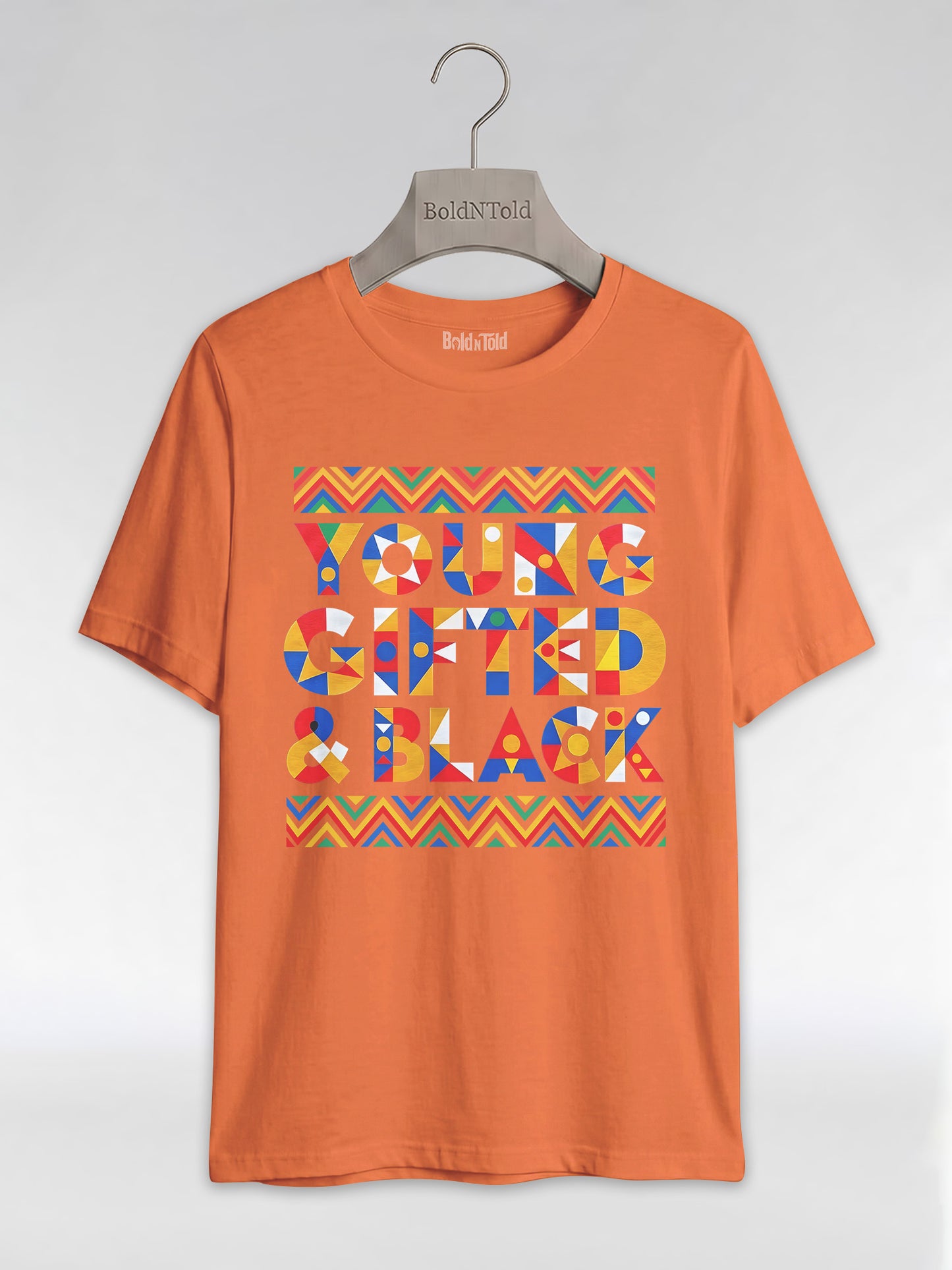 Black Excellence Apparel: Young Gifted and Black Tribal Graphic T-Shirt - BoldnTold