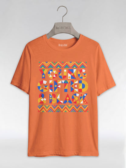 Black Excellence Apparel: Young Gifted and Black Tribal Graphic T-Shirt - BoldnTold