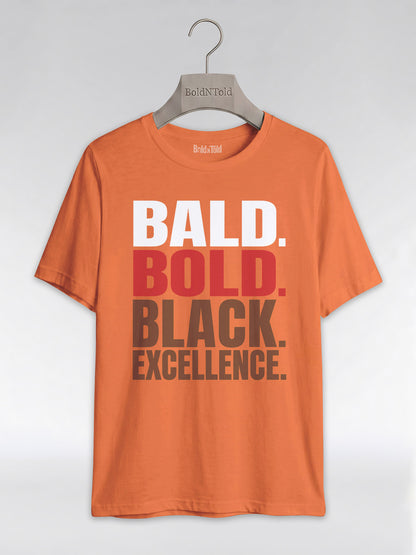 Bald & Bold: Black Excellence Typography Empowerment Graphic T-Shirt - BoldnTold