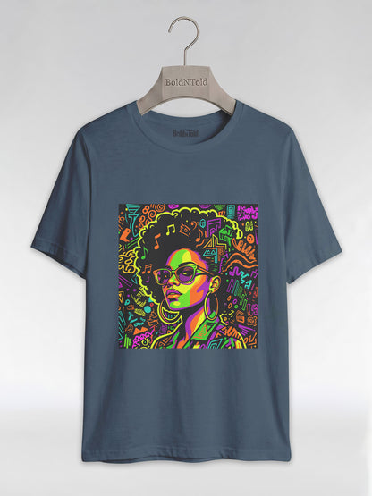 Black Girl Magic: Musical Neon Pop Art Graphic T-Shirt - BoldnTold