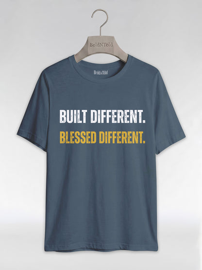Built Different Blessed Different: Black Excellence Graphic T-Shirt - BoldnTold