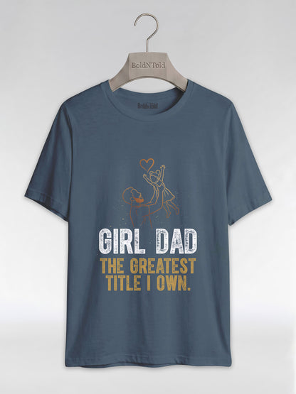 Black Dad & Daughter Bond: The Greatest Title Graphic T-Shirt - BoldnTold