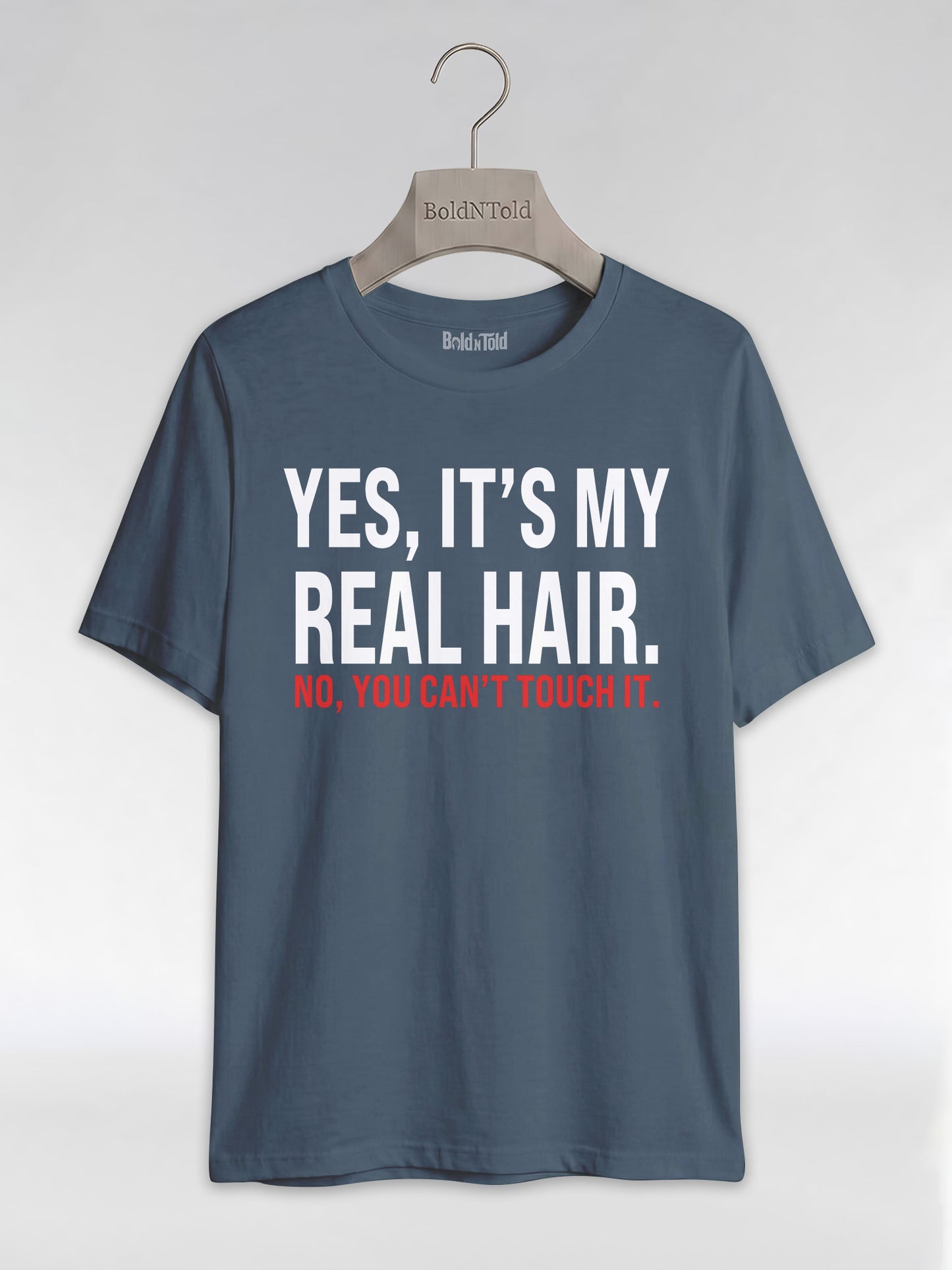 Yes It's My Real Hair: Sassy Black Girl Graphic T-Shirt - BoldnTold
