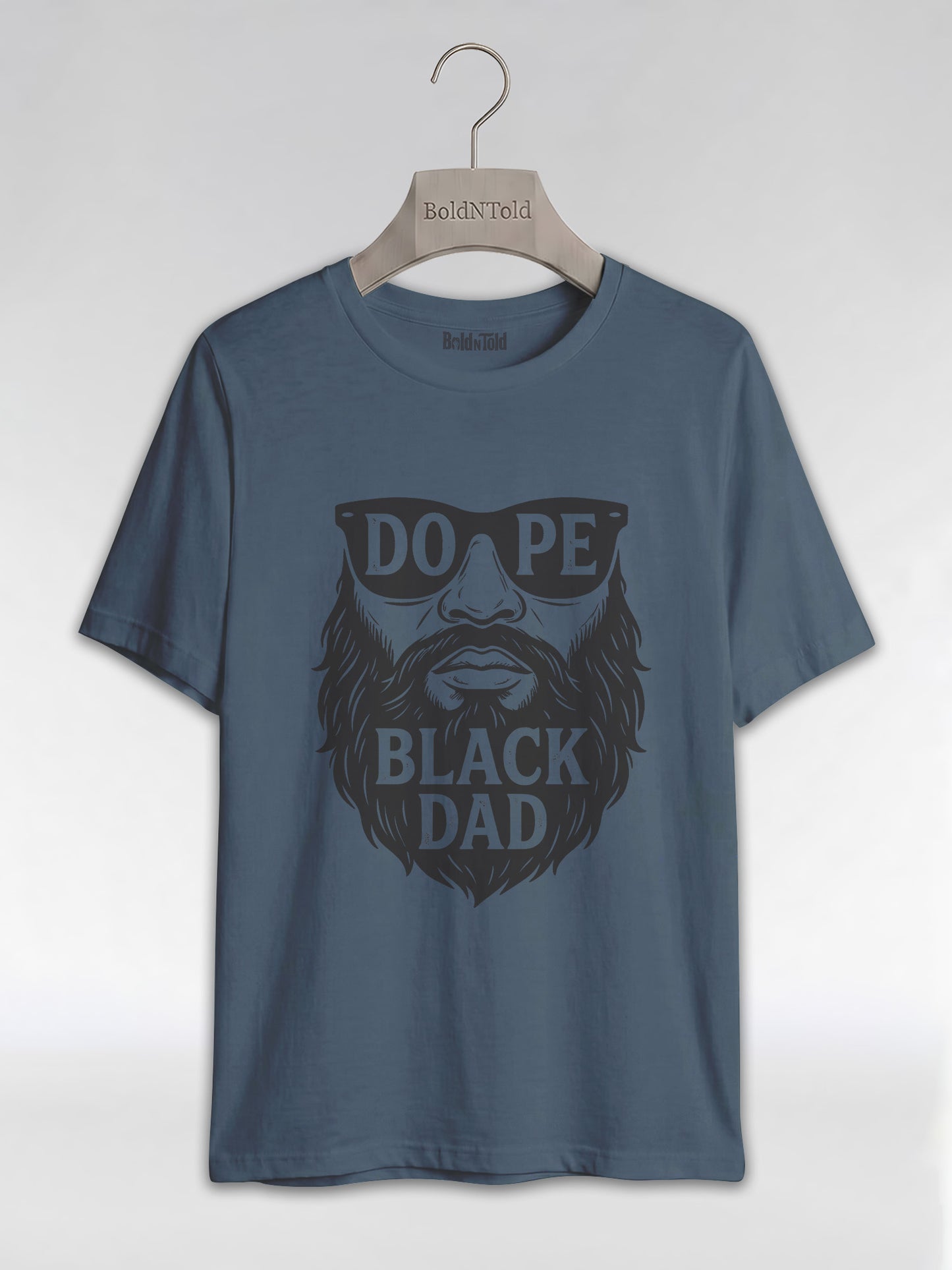 Dope Black Dad: The Bearded King Graphic T-Shirt - BoldnTold