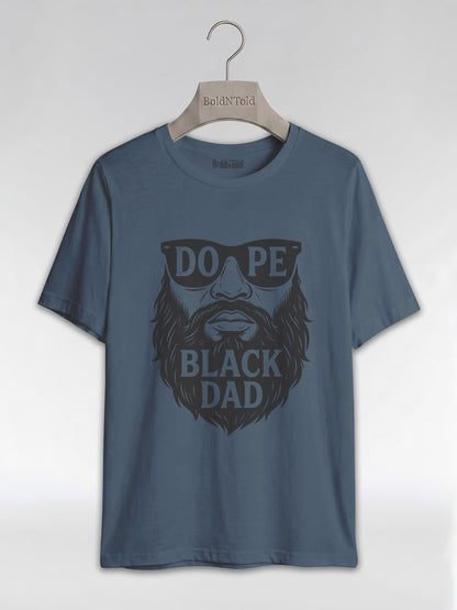 Dope Black Dad: The Bearded King Graphic T-Shirt - BoldnTold