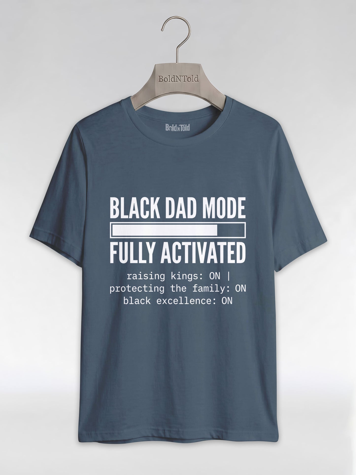 Black Dad Mode: Fully Activated Graphic T-Shirt - BoldnTold