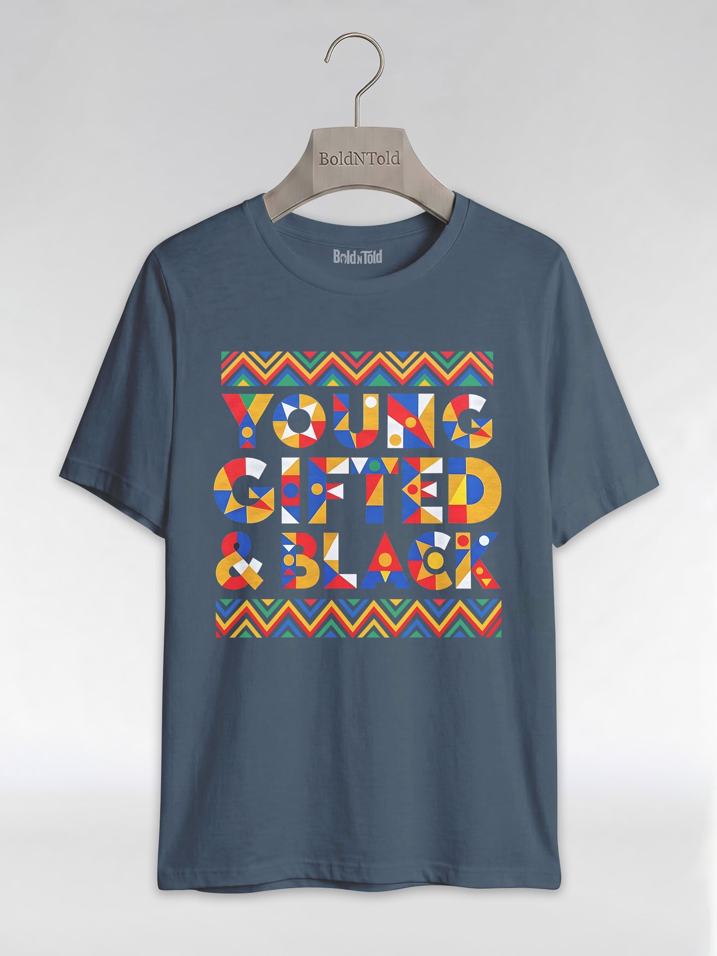 Black Excellence Apparel: Young Gifted and Black Tribal Graphic T-Shirt - BoldnTold