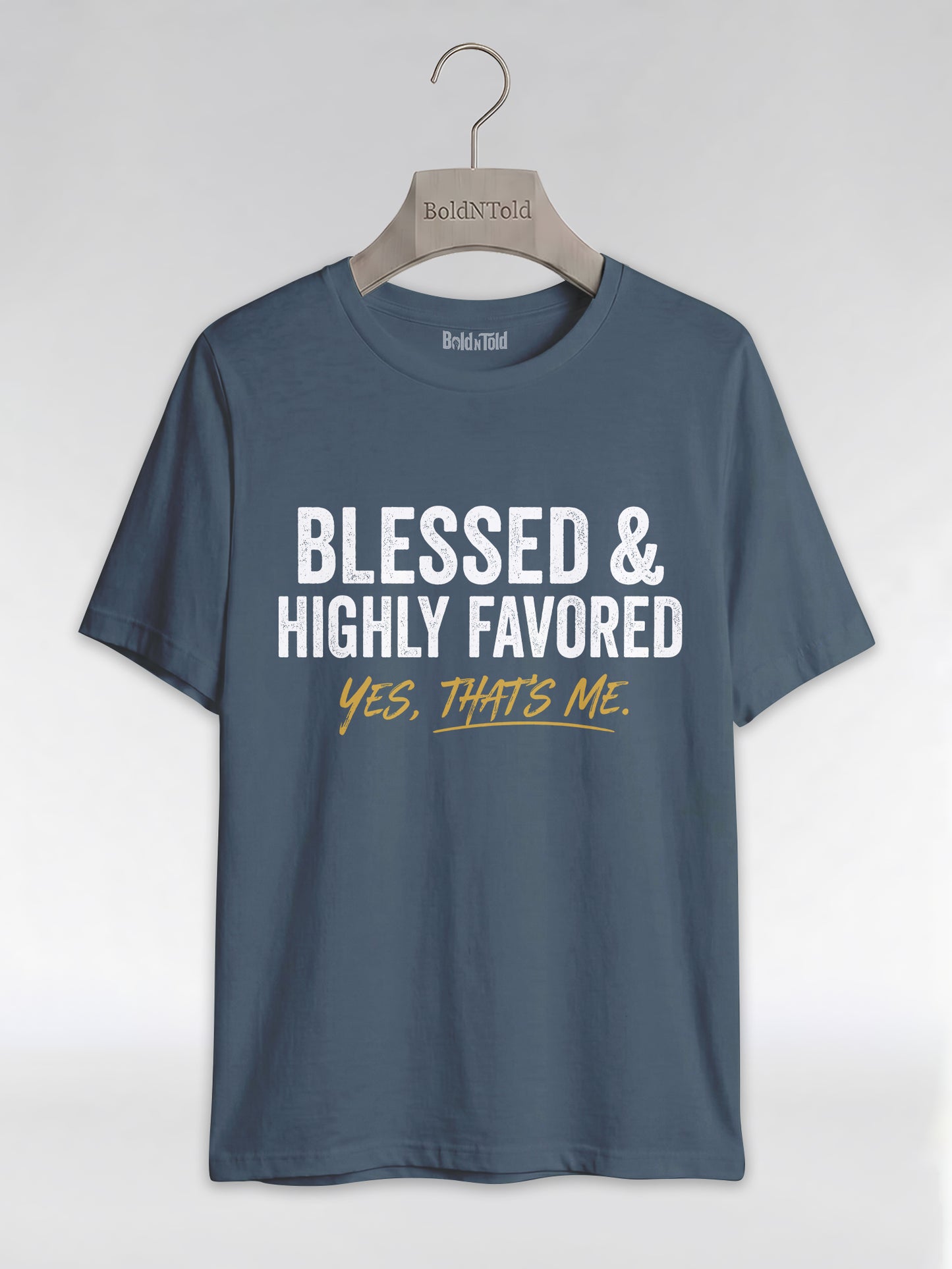 Blessed & Highly Favored: Christian Black Excellence Graphic T-Shirt - BoldnTold
