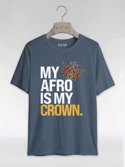 My Afro Is My Crown: Tribal Crown Black Queen Graphic T-Shirt - BoldnTold