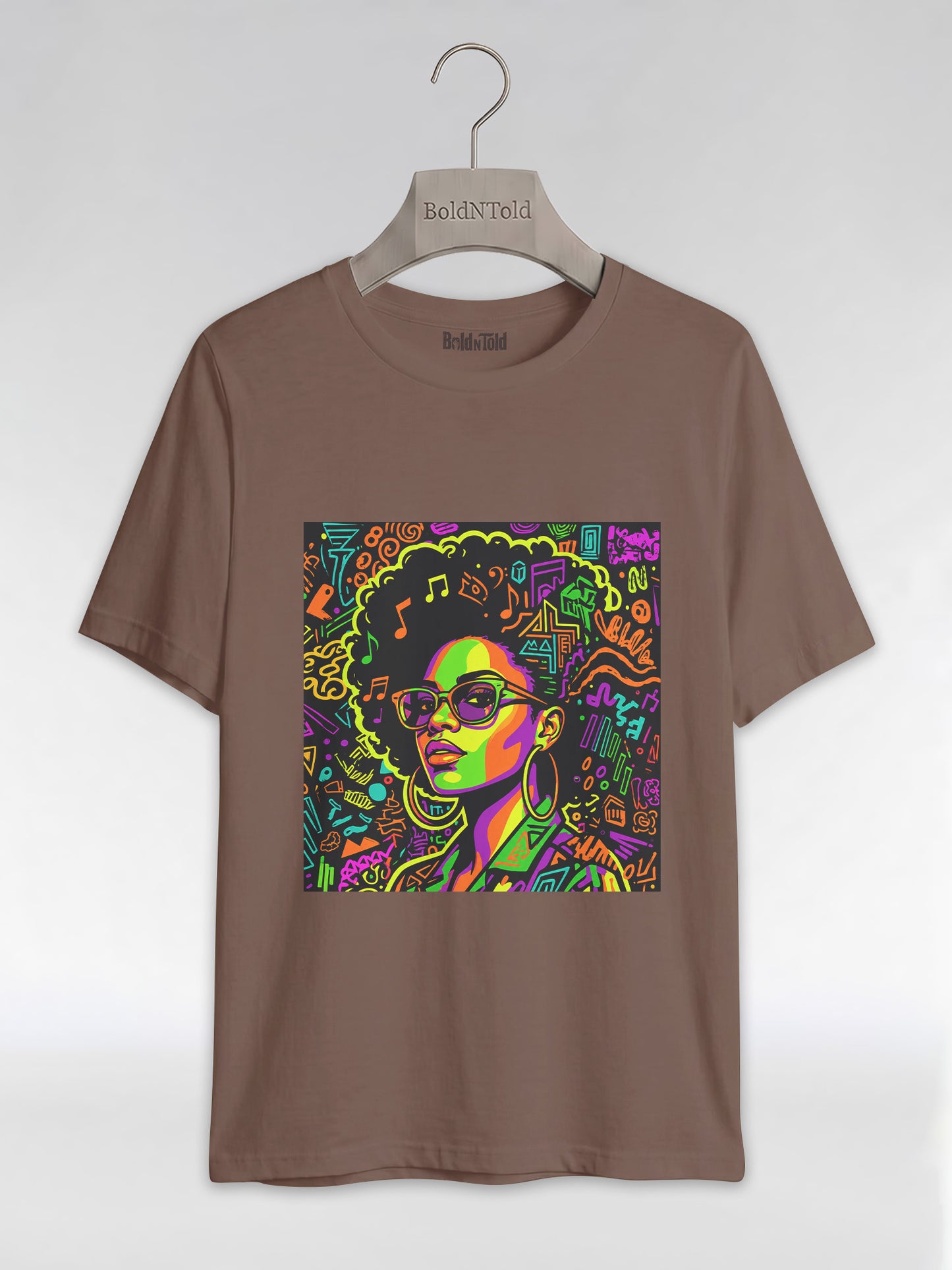 Black Girl Magic: Musical Neon Pop Art Graphic T-Shirt - BoldnTold