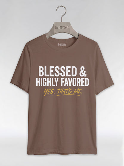 Blessed & Highly Favored: Christian Black Excellence Graphic T-Shirt - BoldnTold