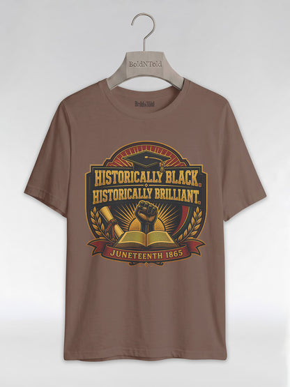 Historically Black Historically Brilliant: HBCU Graduation Graphic T-Shirt - BoldnTold