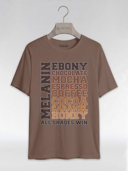 Melanin All Shades Win - Black Queen Graphic T-Shirt - BoldnTold