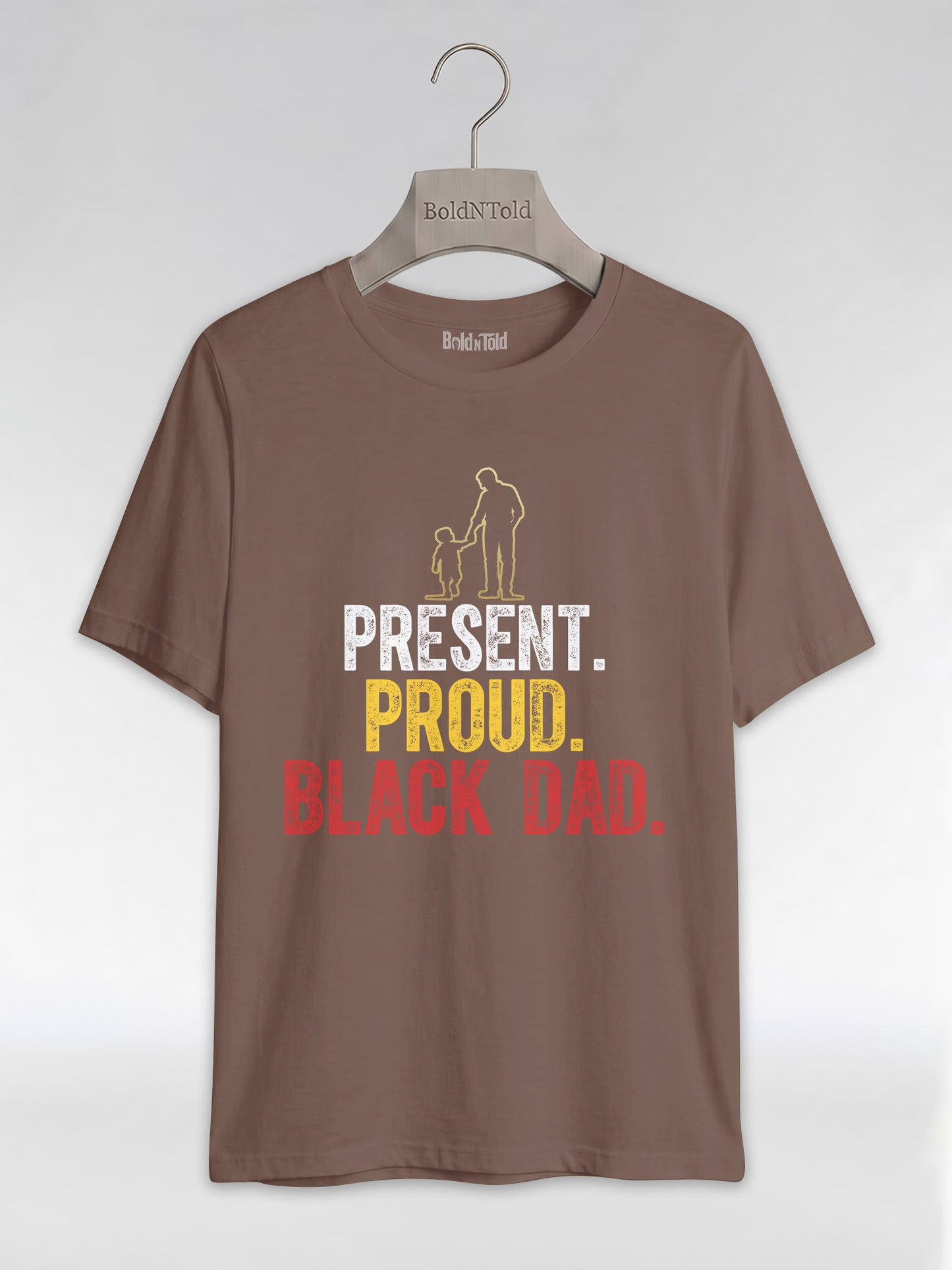 Present Proud Black Dad: The Active Father Graphic T-Shirt - BoldnTold