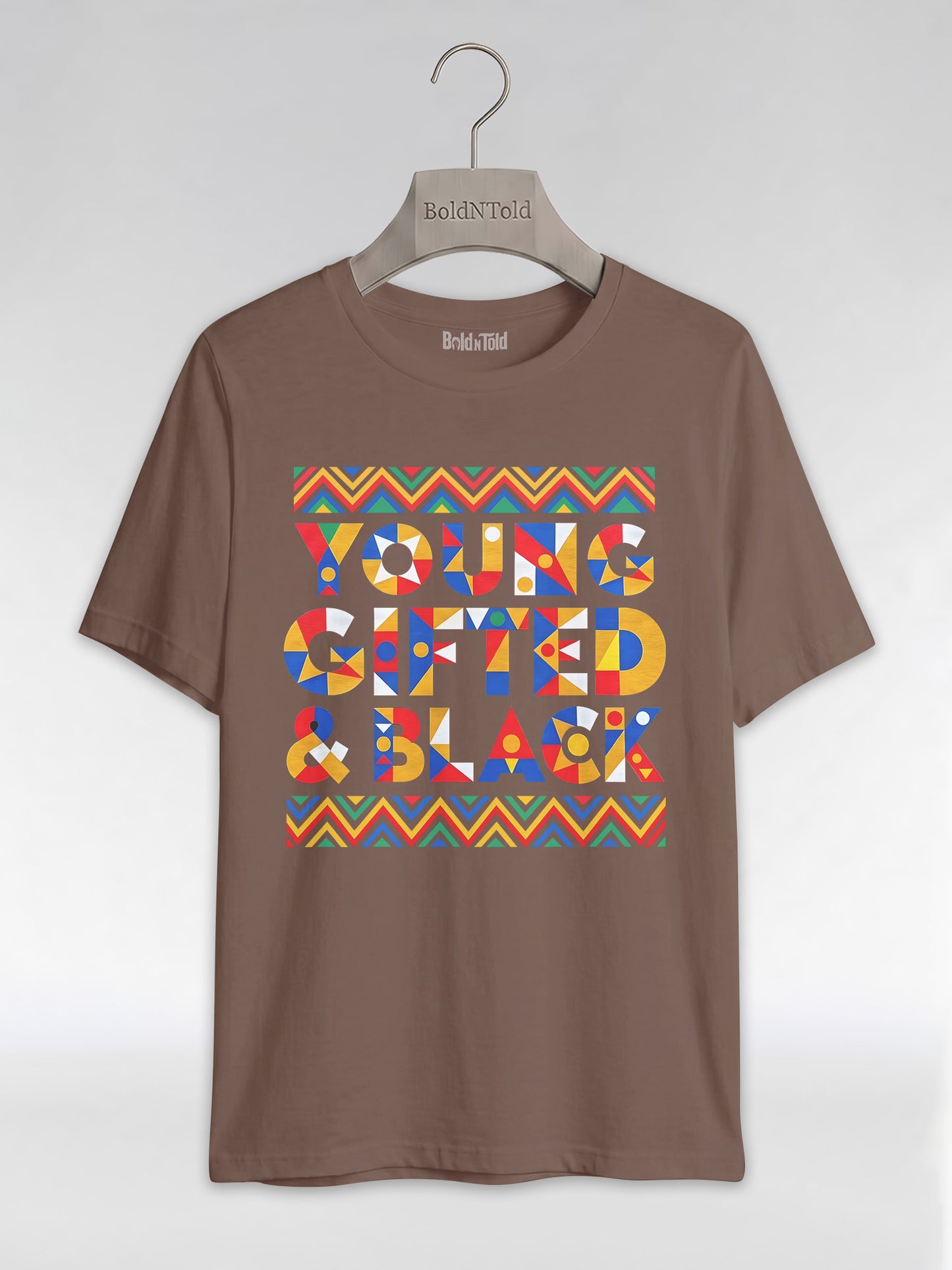 Black Excellence Apparel: Young Gifted and Black Tribal Graphic T-Shirt - BoldnTold