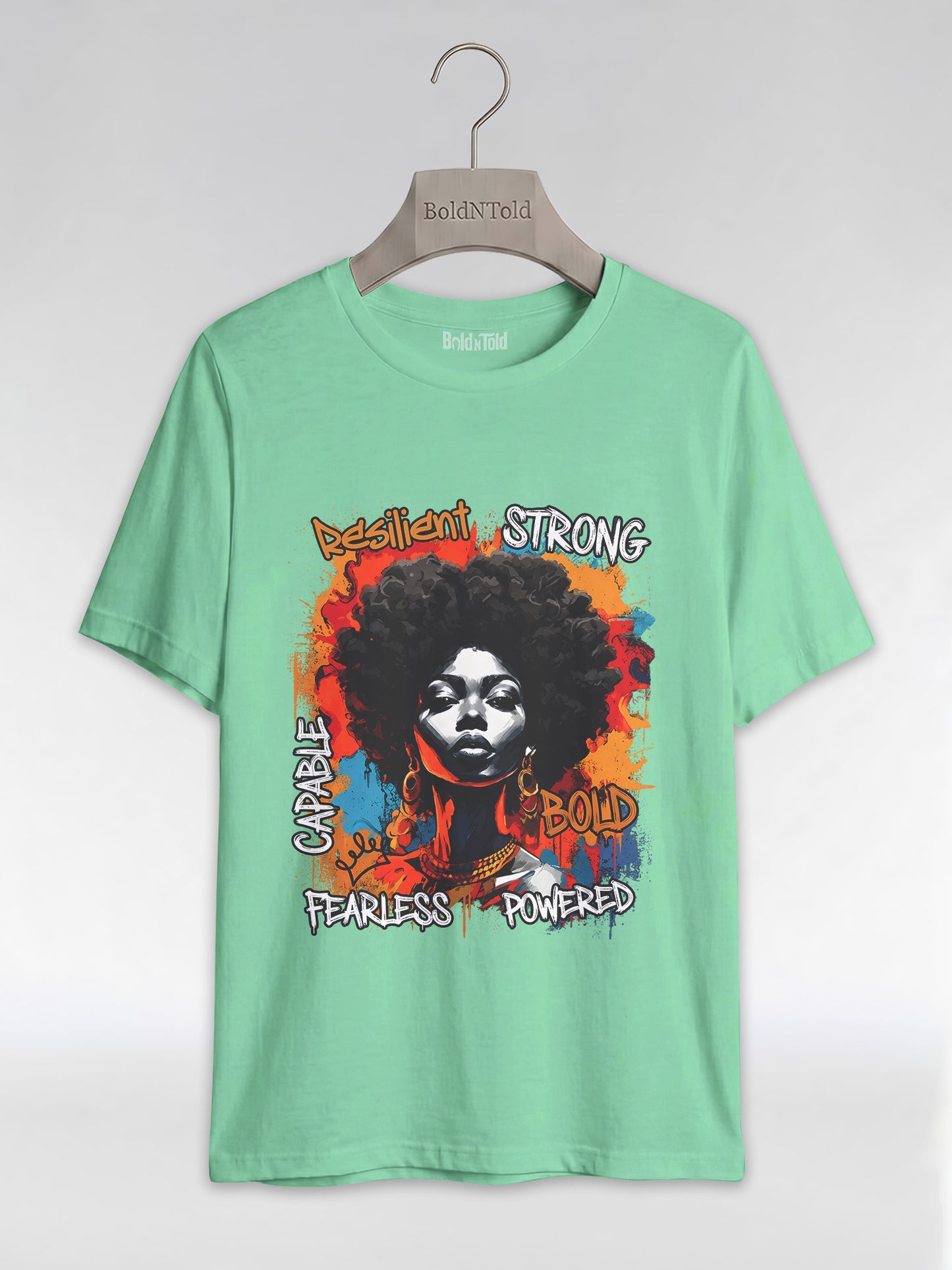 Fearless & Resilient: Urban Black Queen Graphic T-Shirt - BoldnTold