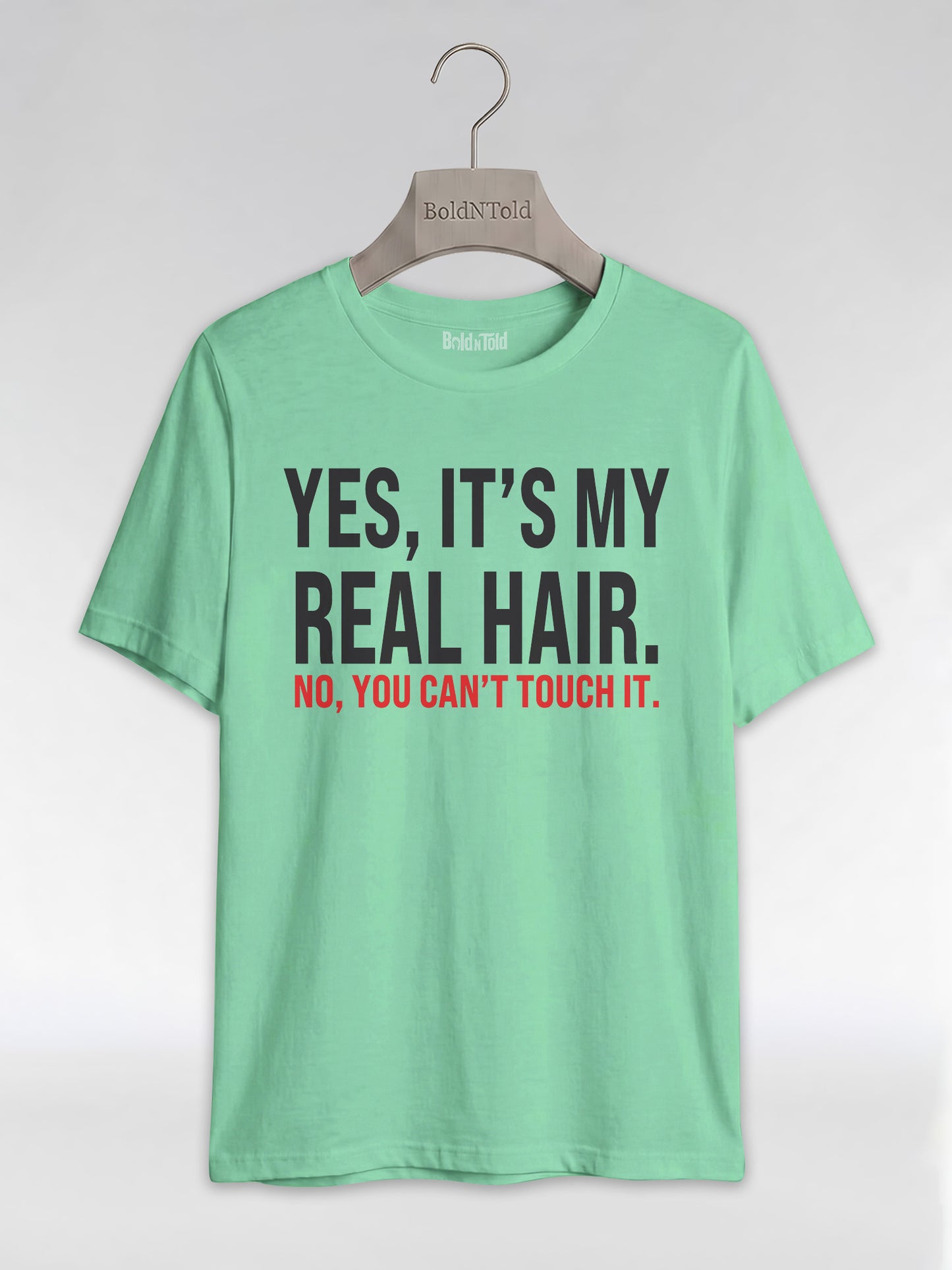 Yes It's My Real Hair: Sassy Black Girl Graphic T-Shirt - BoldnTold