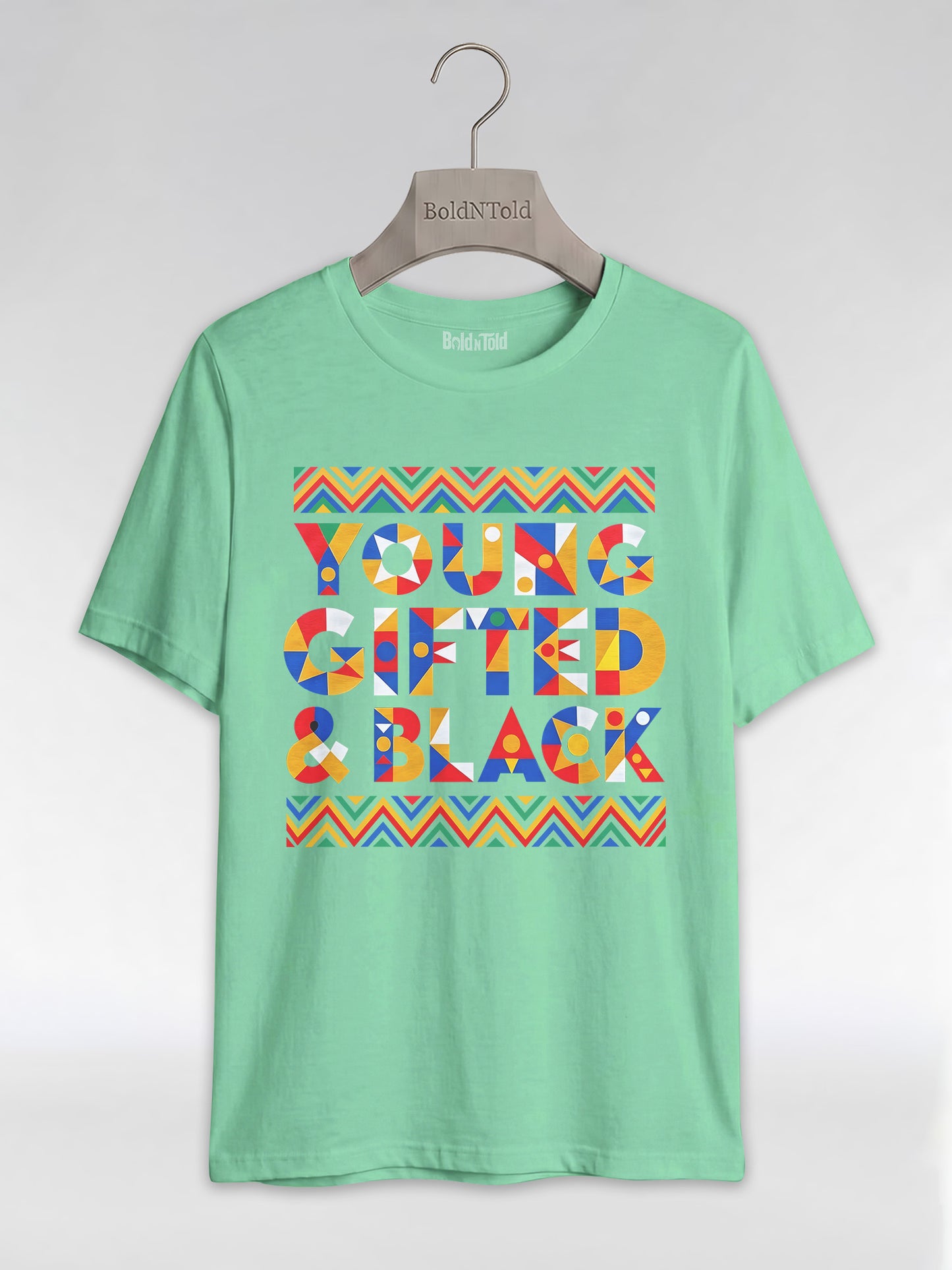 Black Excellence Apparel: Young Gifted and Black Tribal Graphic T-Shirt - BoldnTold