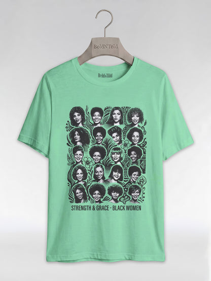 Strength & Grace: Icons of Black Women Empowerment Graphic T-Shirt - BoldnTold