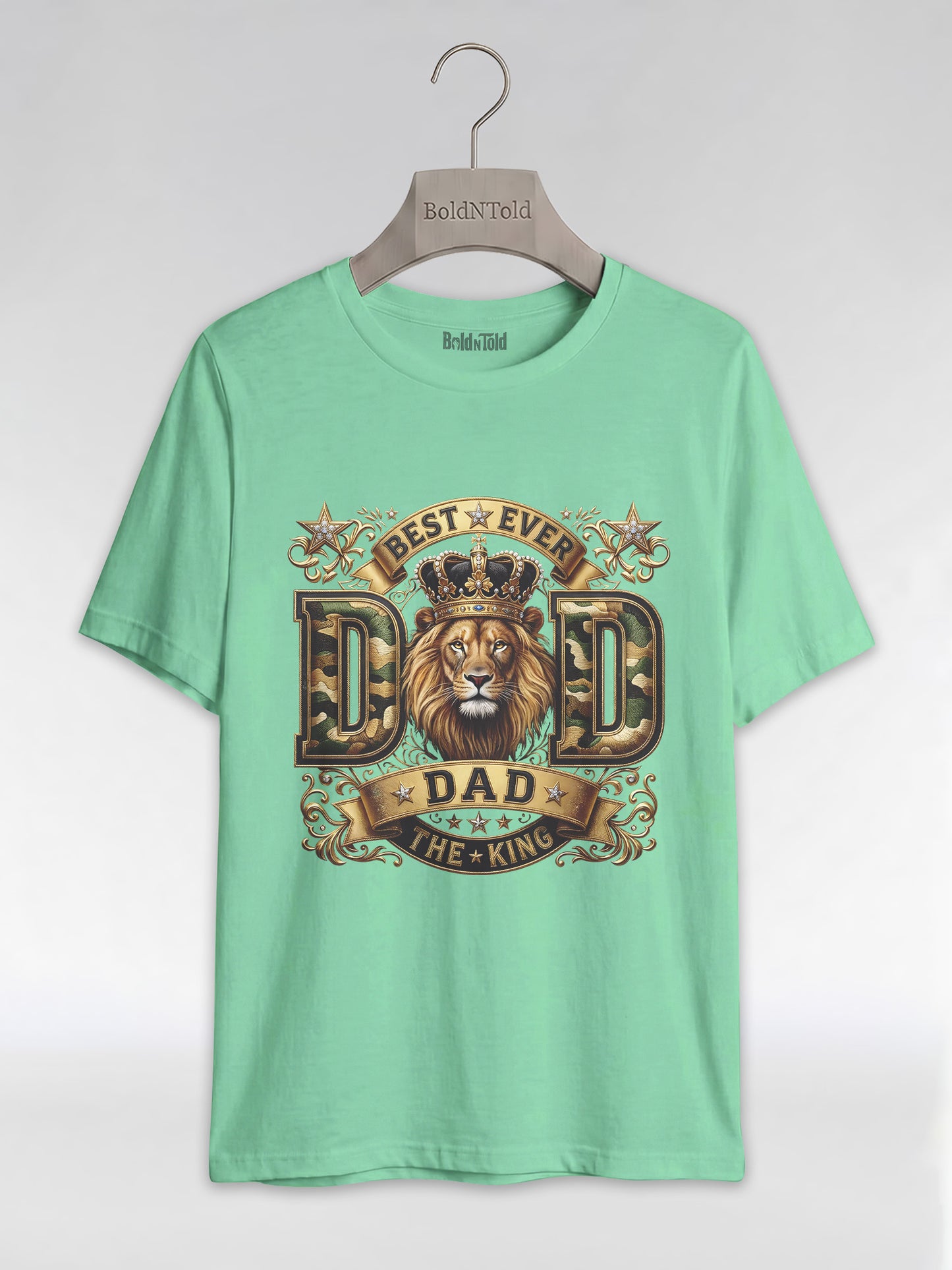 Best Ever Black Dad: Lion King Crown Graphic T-Shirt - BoldnTold