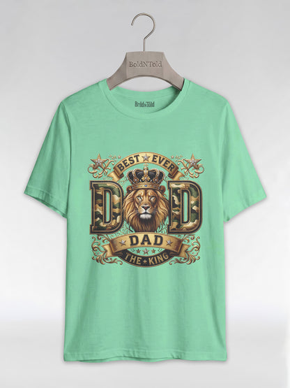 Best Ever Black Dad: Lion King Crown Graphic T-Shirt - BoldnTold