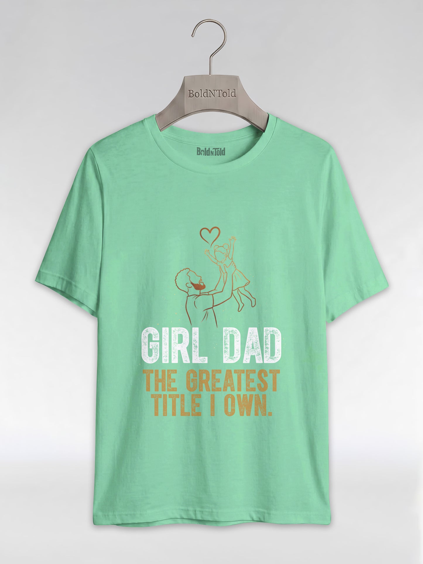 Black Dad & Daughter Bond: The Greatest Title Graphic T-Shirt - BoldnTold