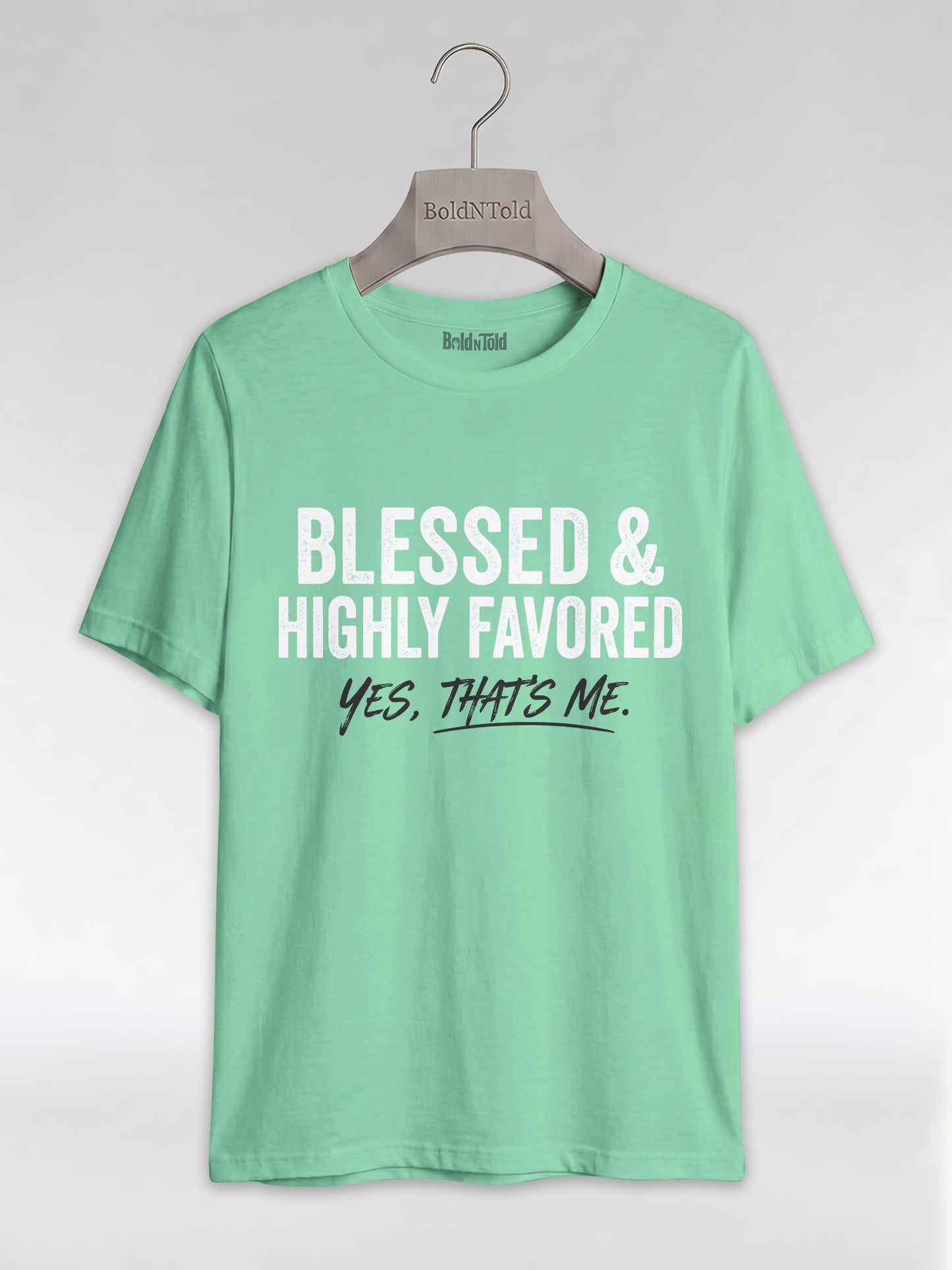 Blessed & Highly Favored: Christian Black Excellence Graphic T-Shirt - BoldnTold