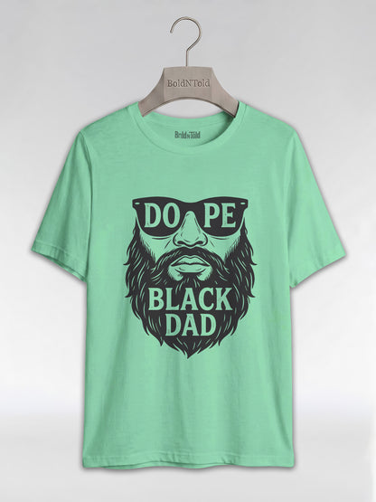 Dope Black Dad: The Bearded King Graphic T-Shirt - BoldnTold