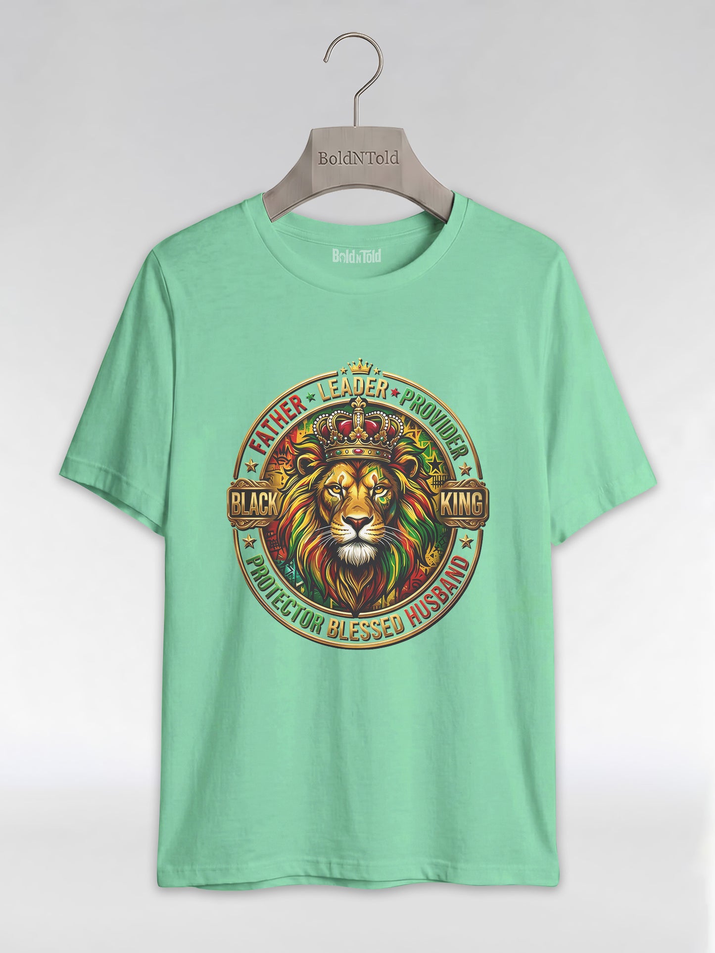 The Royal Patriarch: Proud Black Dad & Husband Graphic T-Shirt - BoldnTold