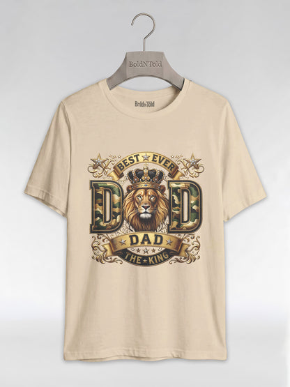 Best Ever Black Dad: Lion King Crown Graphic T-Shirt - BoldnTold