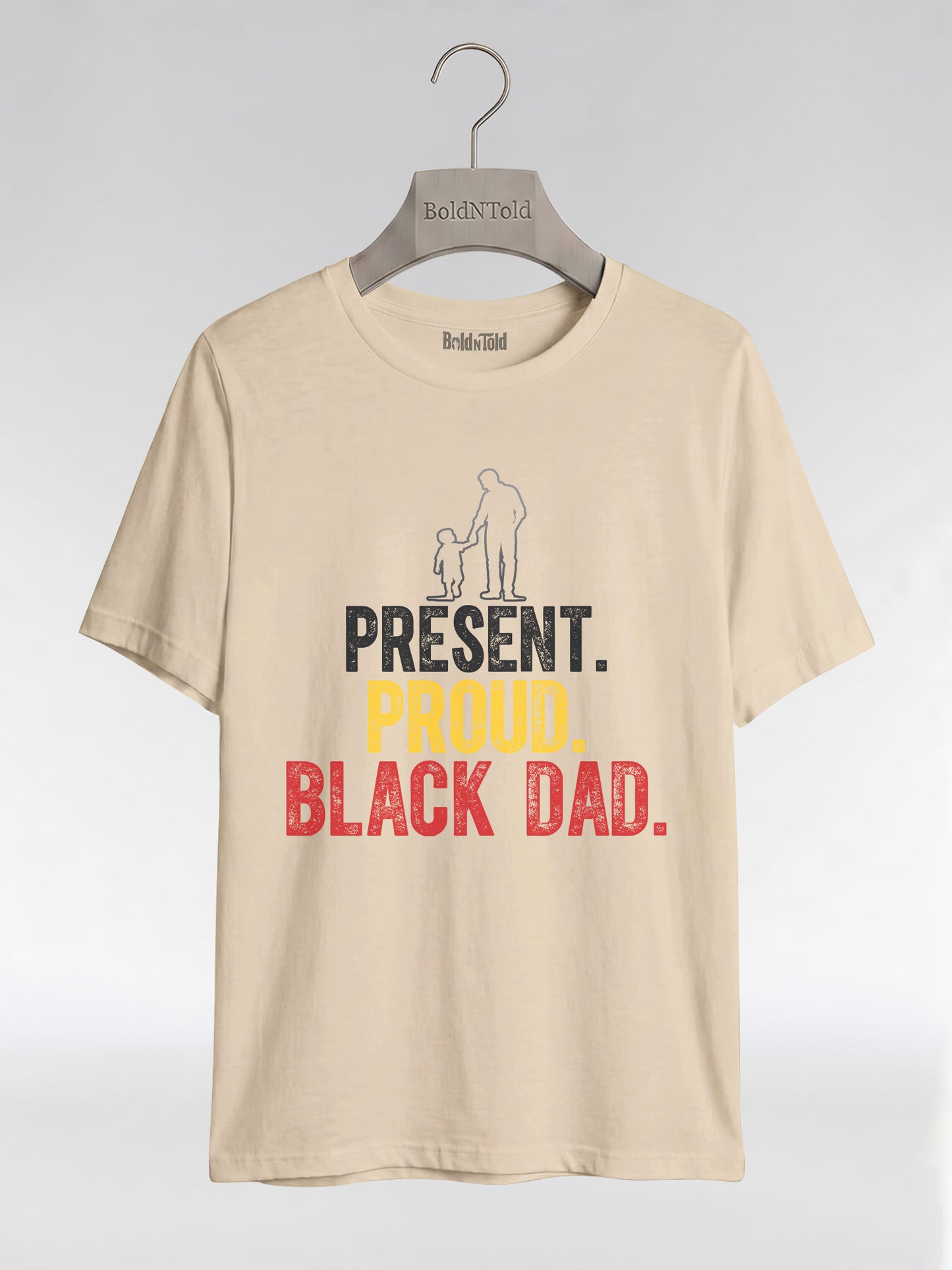 Present Proud Black Dad: The Active Father Graphic T-Shirt - BoldnTold
