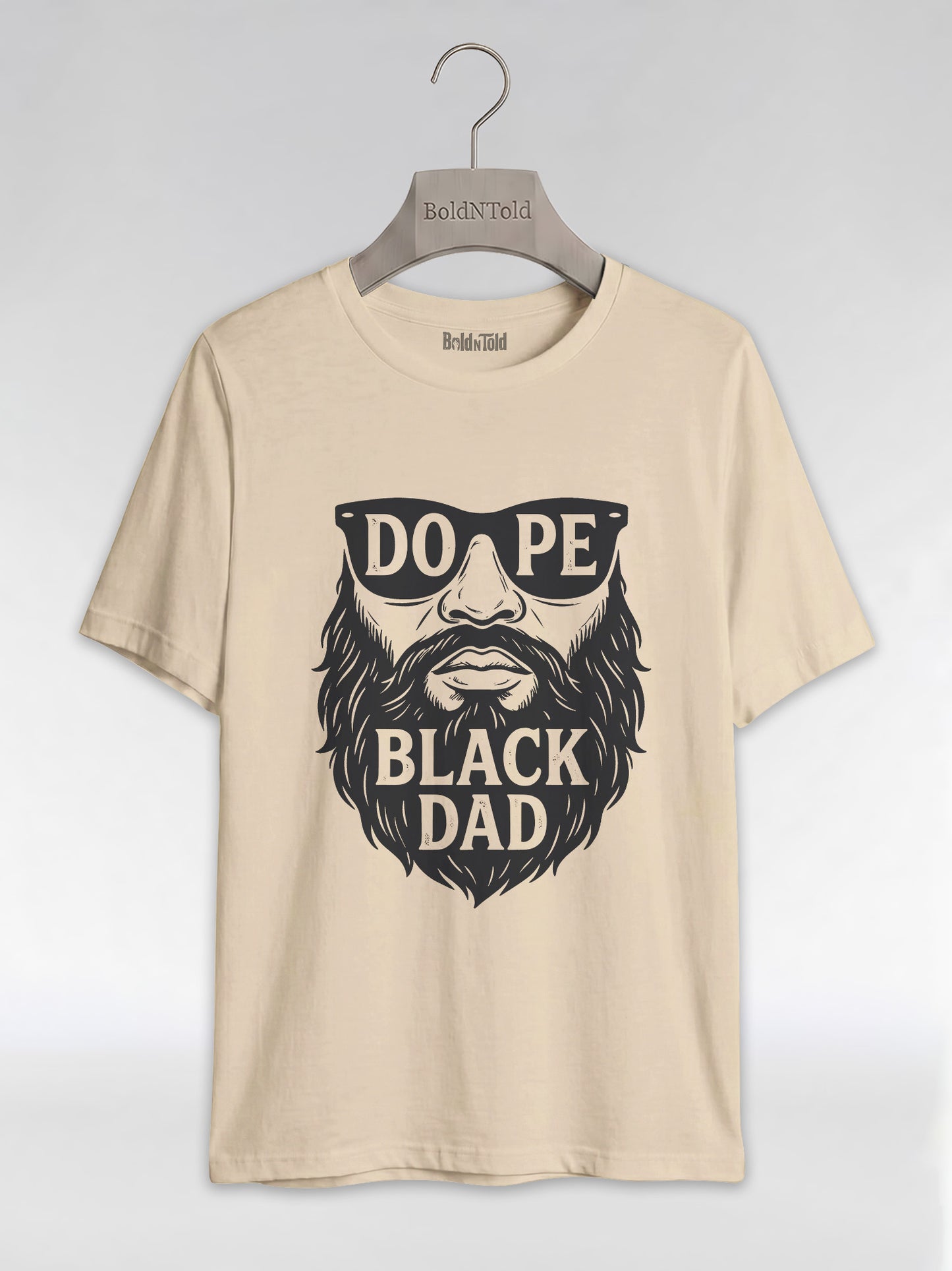 Dope Black Dad: The Bearded King Graphic T-Shirt - BoldnTold