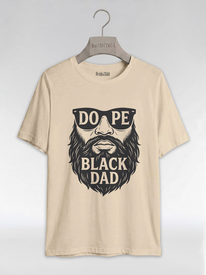 Dope Black Dad: The Bearded King Graphic T-Shirt - BoldnTold