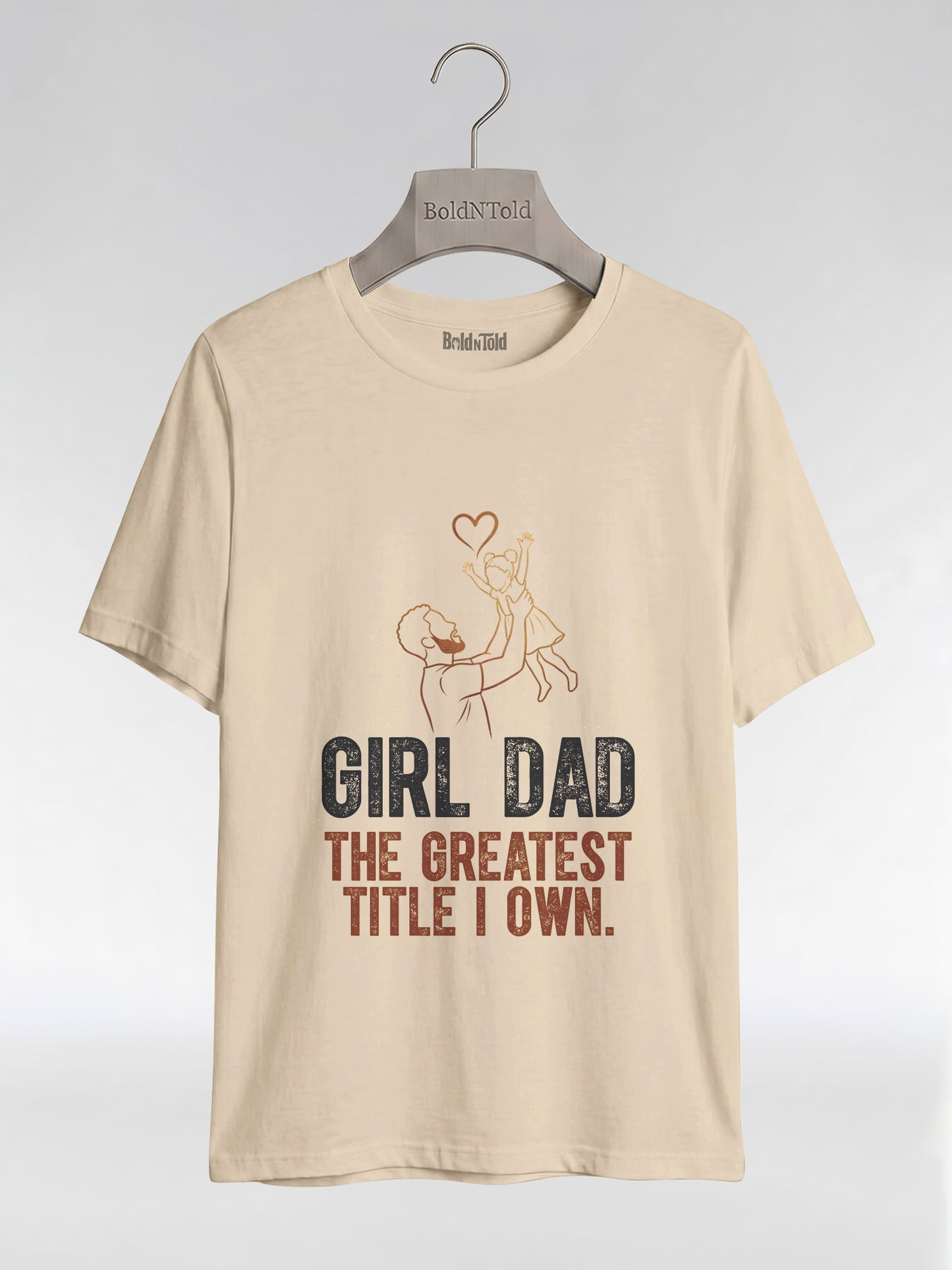 Black Dad & Daughter Bond: The Greatest Title Graphic T-Shirt - BoldnTold