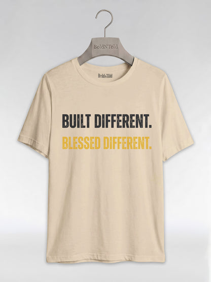 Built Different Blessed Different: Black Excellence Graphic T-Shirt - BoldnTold