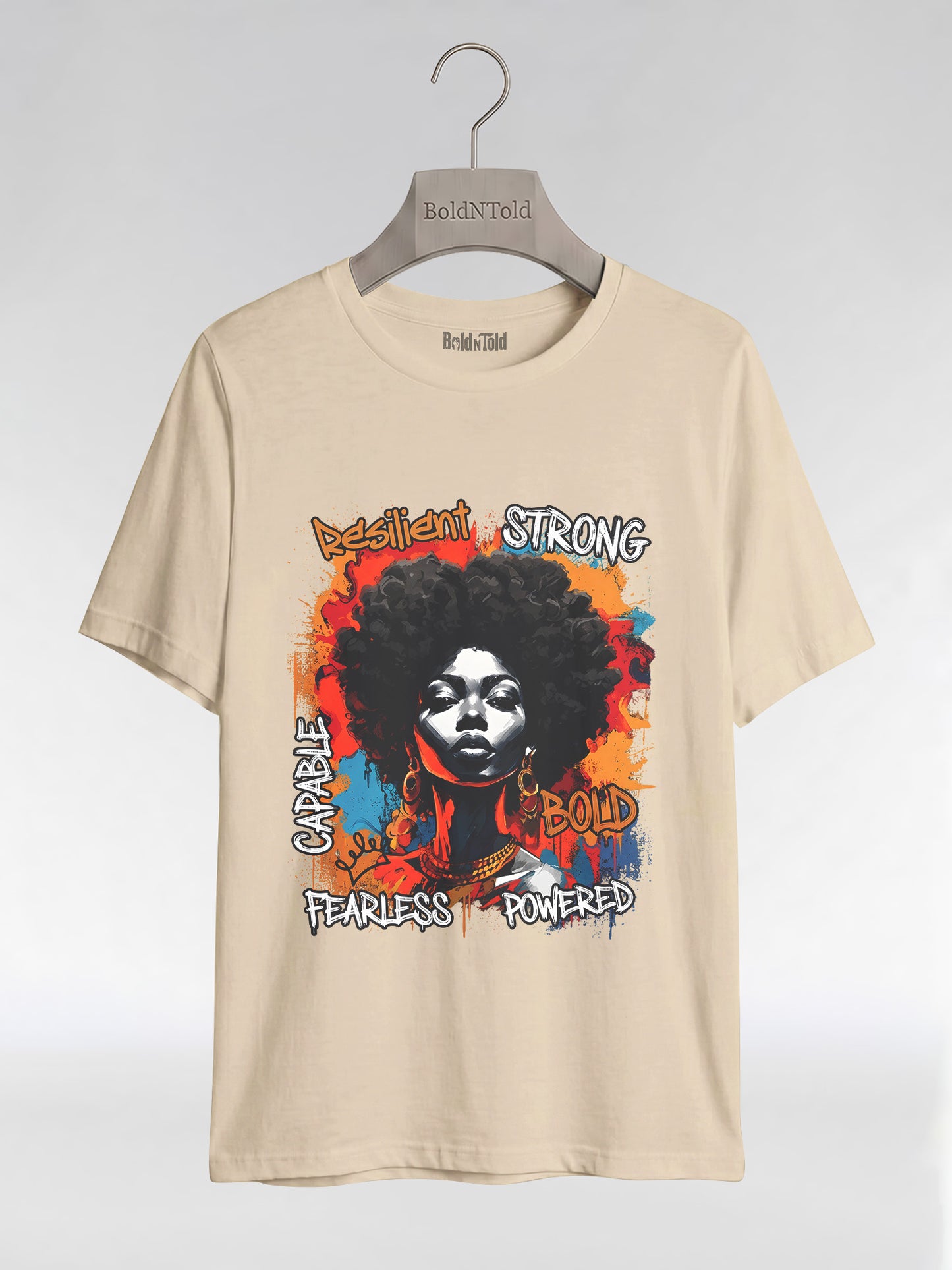 Fearless & Resilient: Urban Black Queen Graphic T-Shirt - BoldnTold