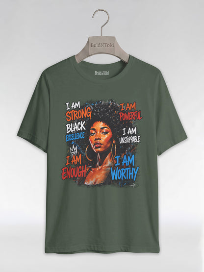 I Am Unstoppable: Black Excellence Graphic T-Shirt - BoldnTold