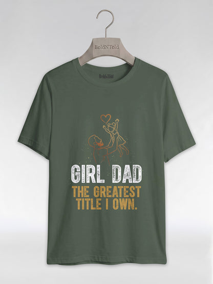 Black Dad & Daughter Bond: The Greatest Title Graphic T-Shirt - BoldnTold
