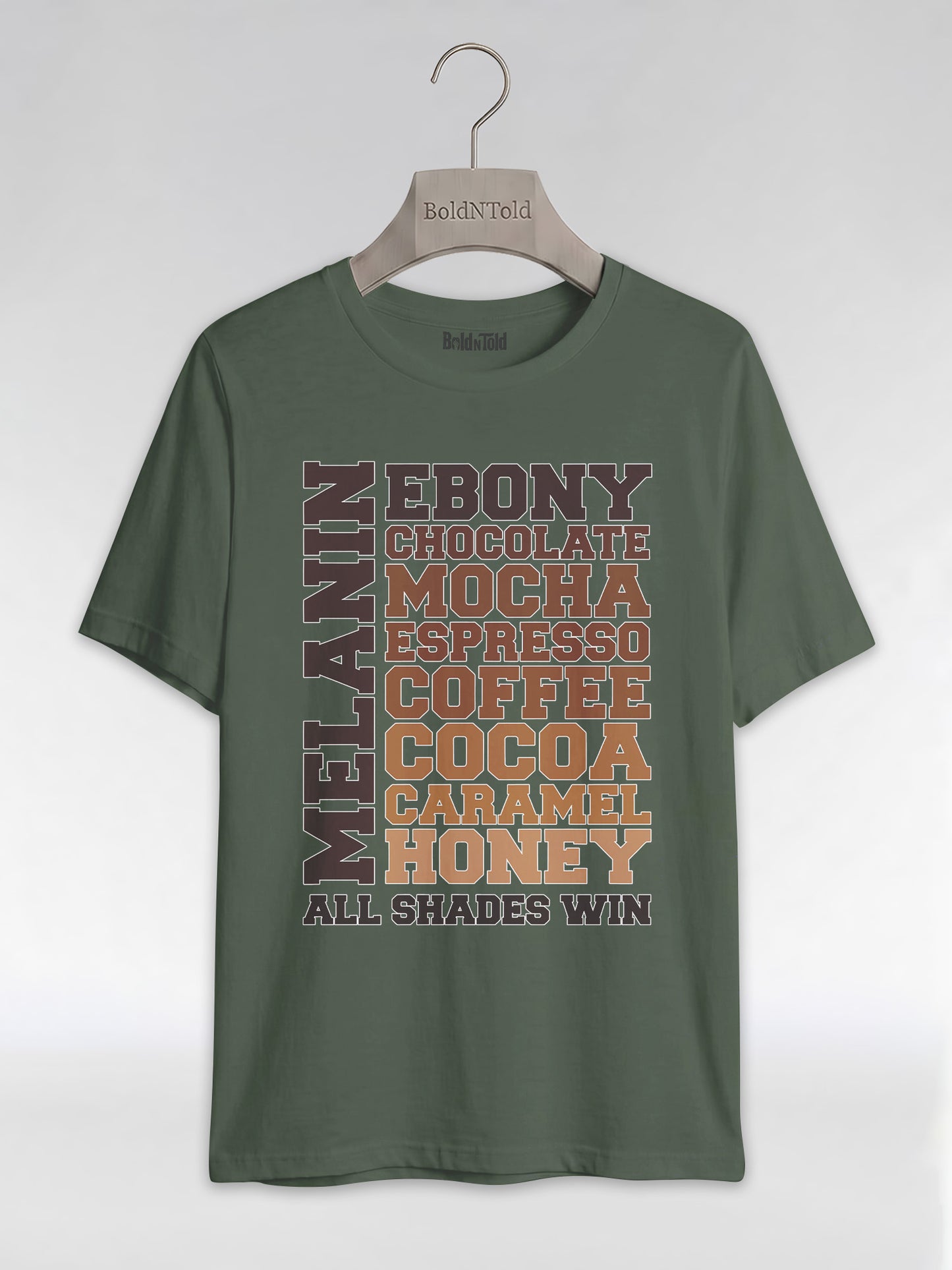 Melanin All Shades Win - Black Queen Graphic T-Shirt - BoldnTold