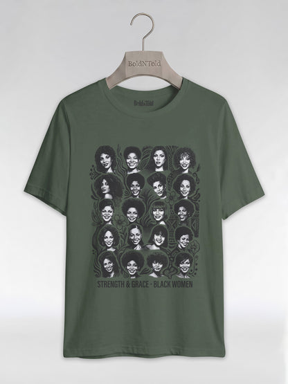 Strength & Grace: Icons of Black Women Empowerment Graphic T-Shirt - BoldnTold