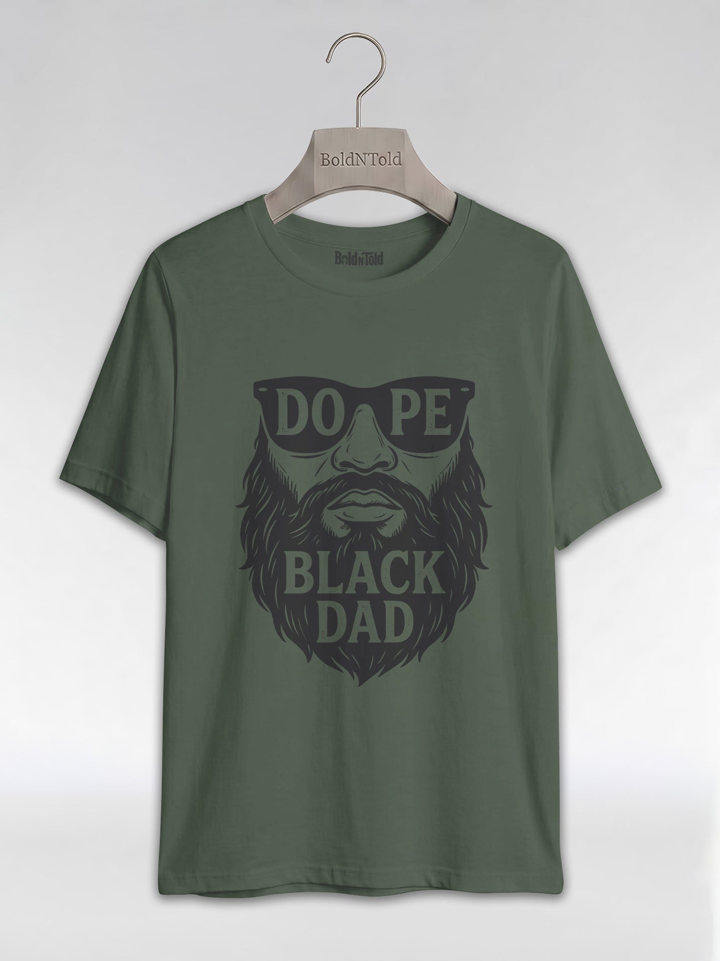 Dope Black Dad: The Bearded King Graphic T-Shirt - BoldnTold