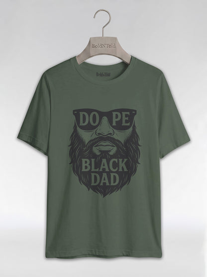 Dope Black Dad: The Bearded King Graphic T-Shirt - BoldnTold