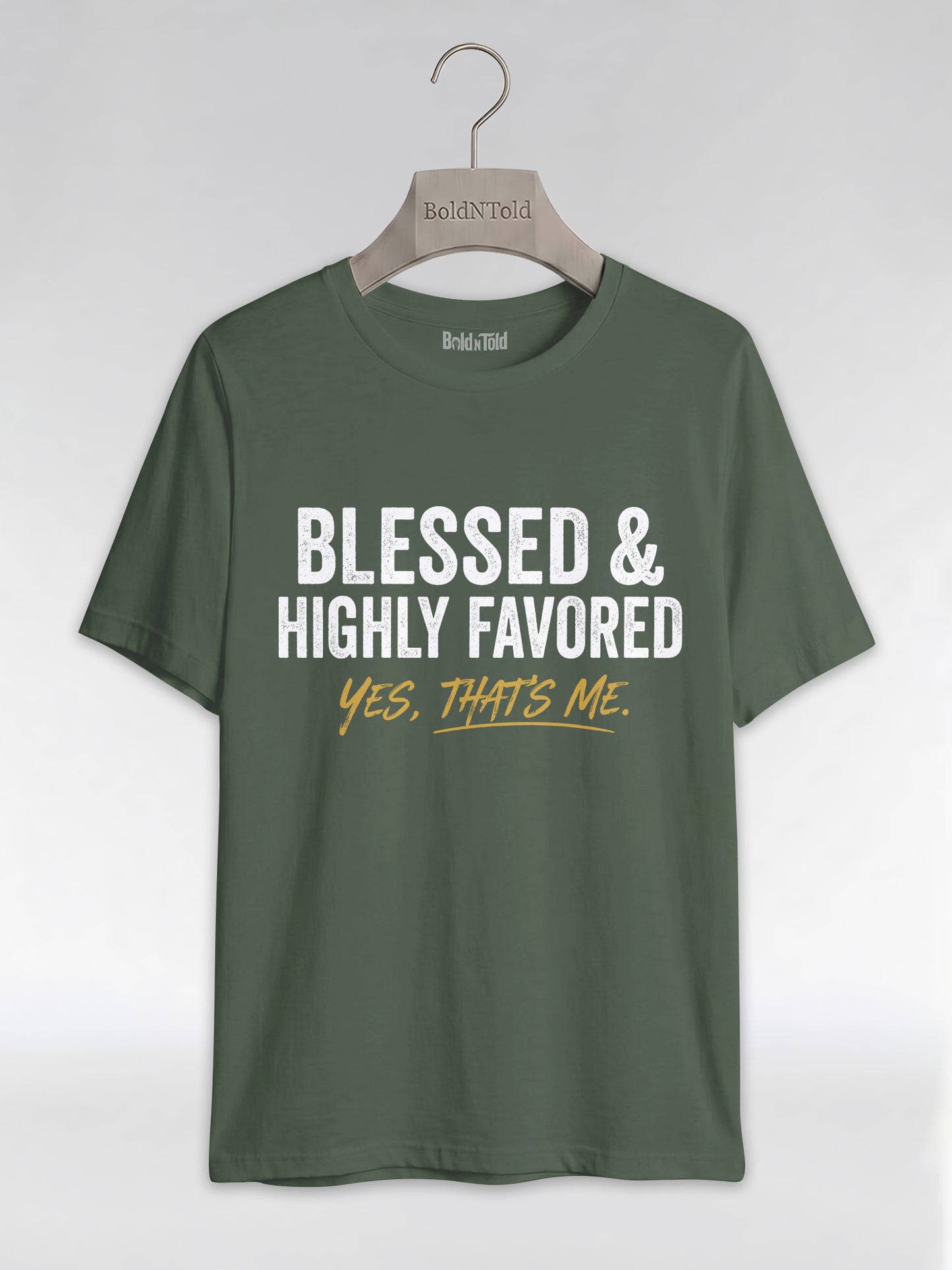 Blessed & Highly Favored: Christian Black Excellence Graphic T-Shirt - BoldnTold