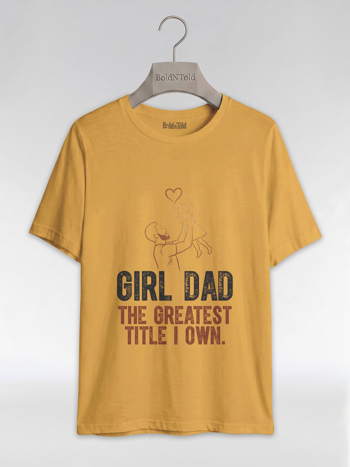 Black Dad & Daughter Bond: The Greatest Title Graphic T-Shirt - BoldnTold