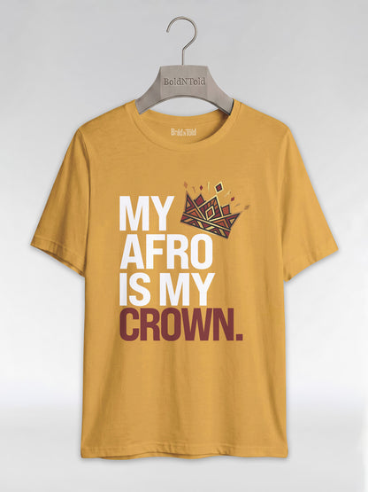My Afro Is My Crown: Tribal Crown Black Queen Graphic T-Shirt - BoldnTold
